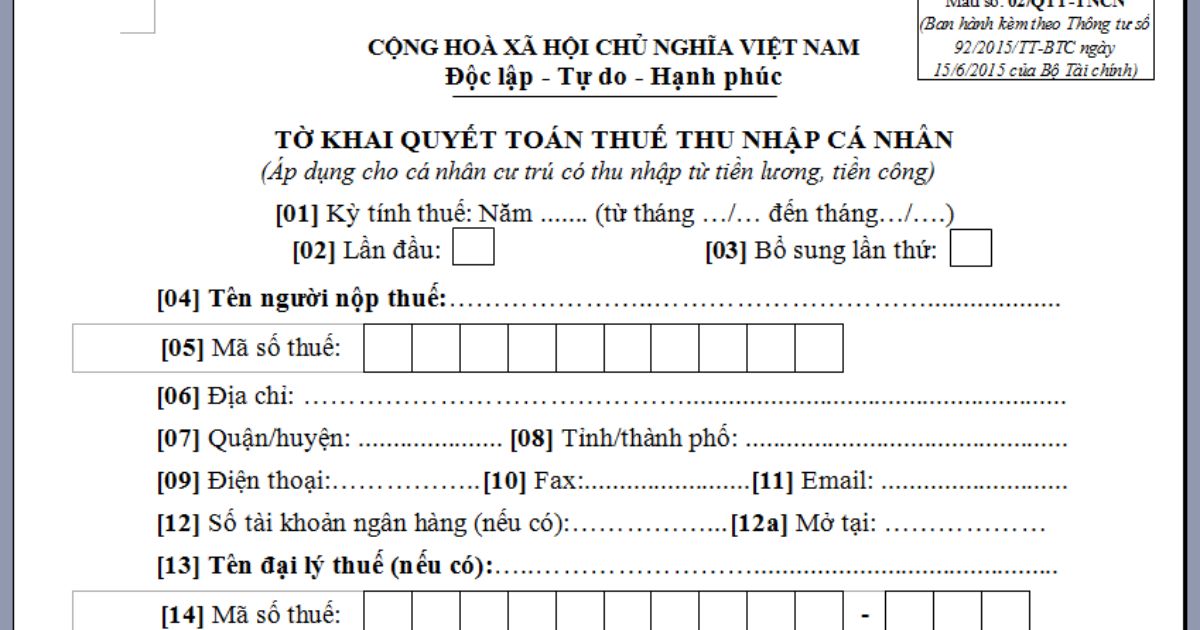 Step 3: File Tax Finalization Declare Form