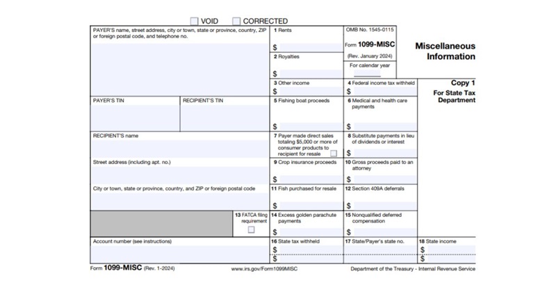 Form 1099 MISC Miscellaneous Income