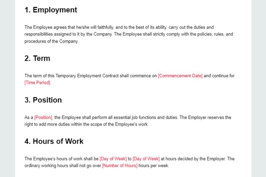 Types Of Employment Contracts 6